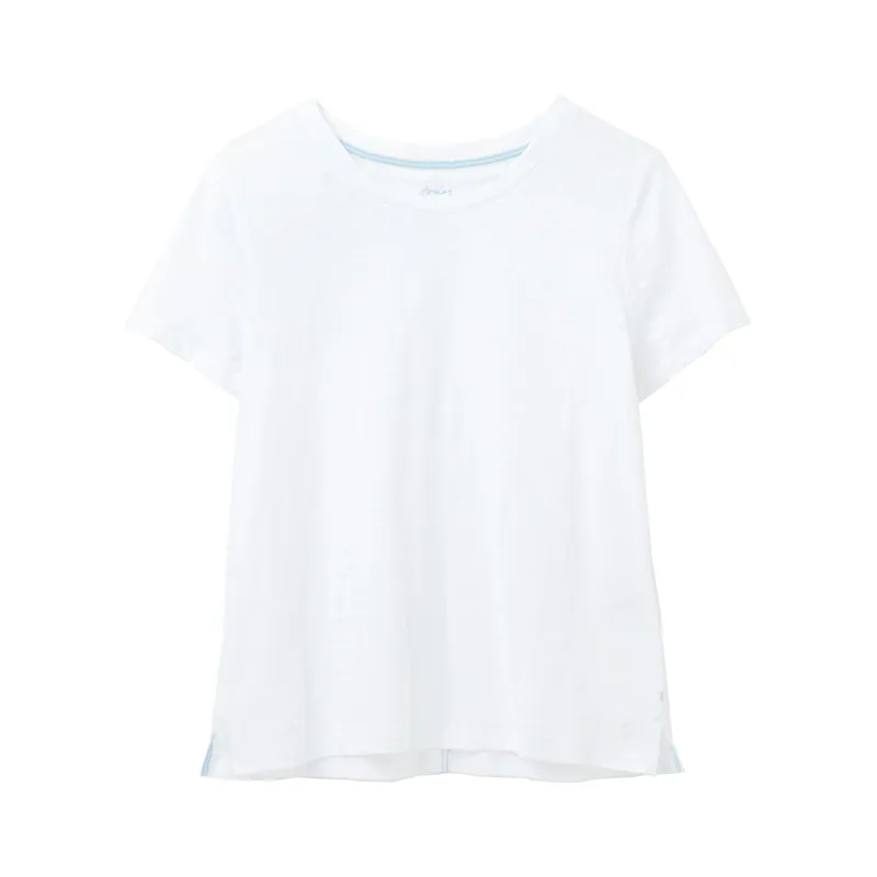 Joules Carley Solid Classic Crew T-Shirt - Bright White